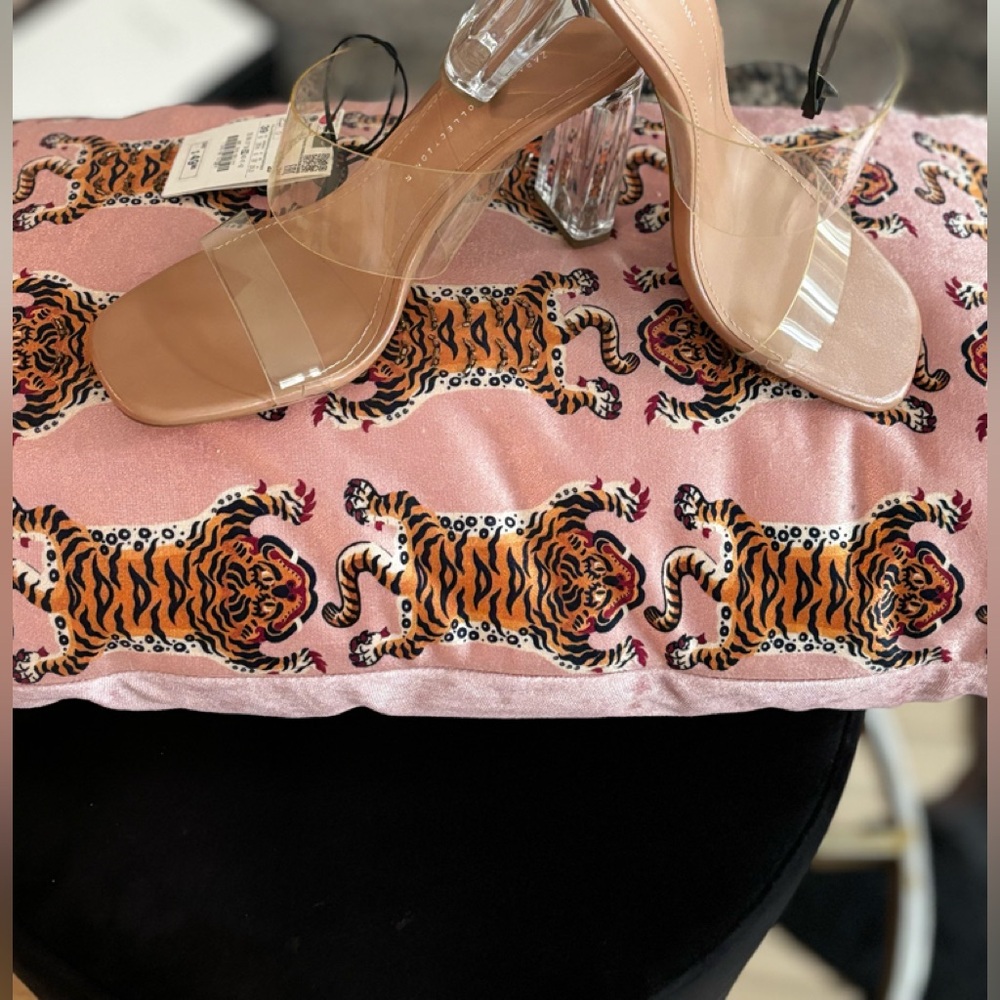 Tan and clear heels!